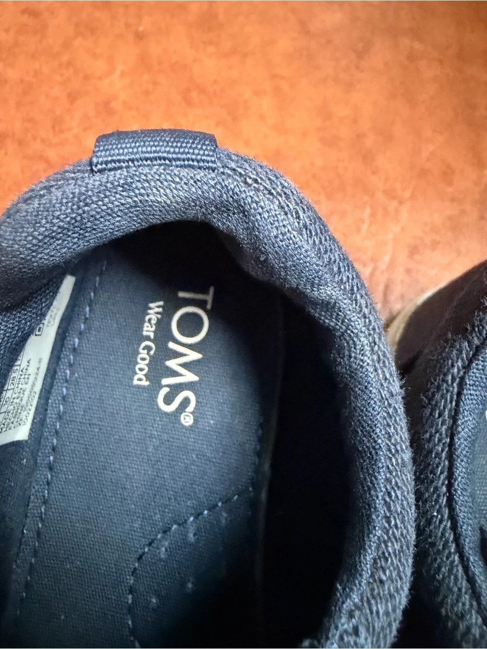 TOMS Kids Navy Canvas Velcro Sneakers size 12